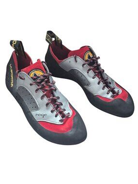 La Sportiva Nago Climbing Shoes Red/Grey EU 42 Mens 9 Vibram Made In Italy